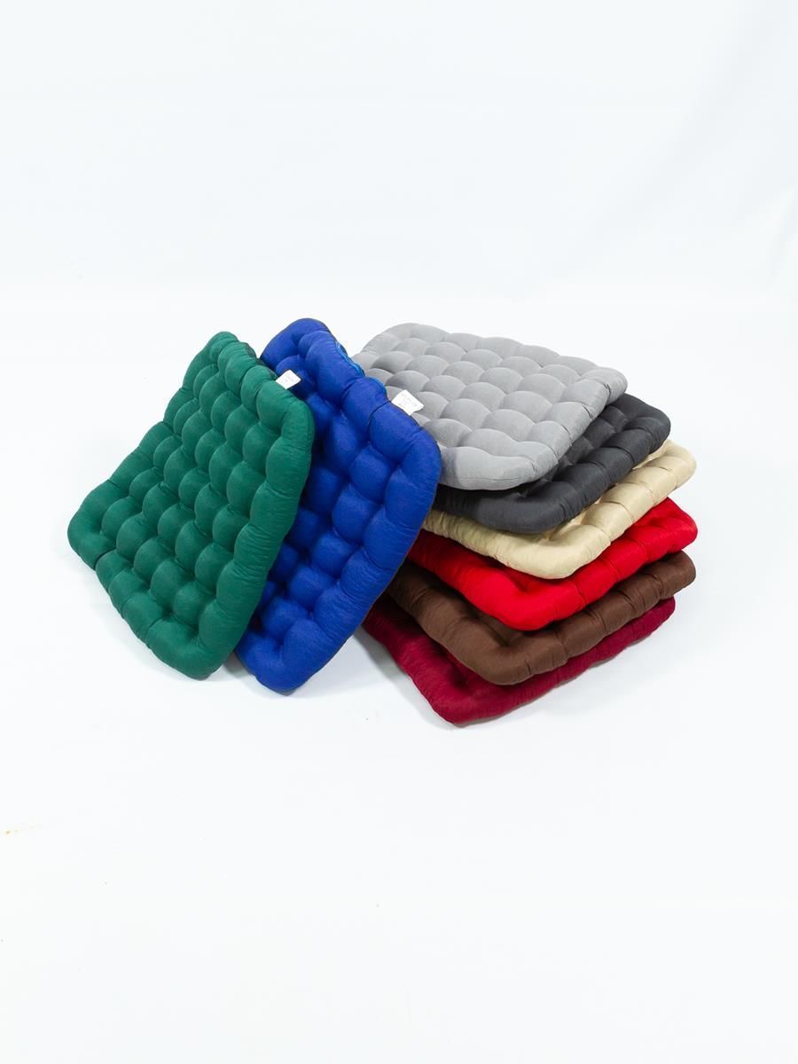 снимок Био-подушка на стул с лузгой гречихи зеленая 50*45 от магазина BIO-TEXTILES ОПТ