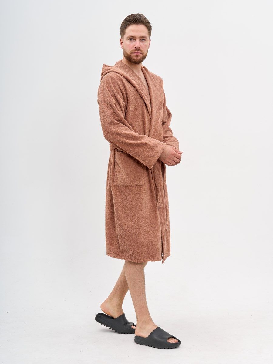 снимок Халат махровый с капюшоном, мокко от магазина BIO-TEXTILES ОПТ