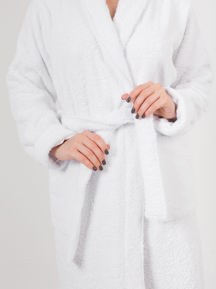 снимок Халат махровый женский белый от магазина BIO-TEXTILES ОПТ