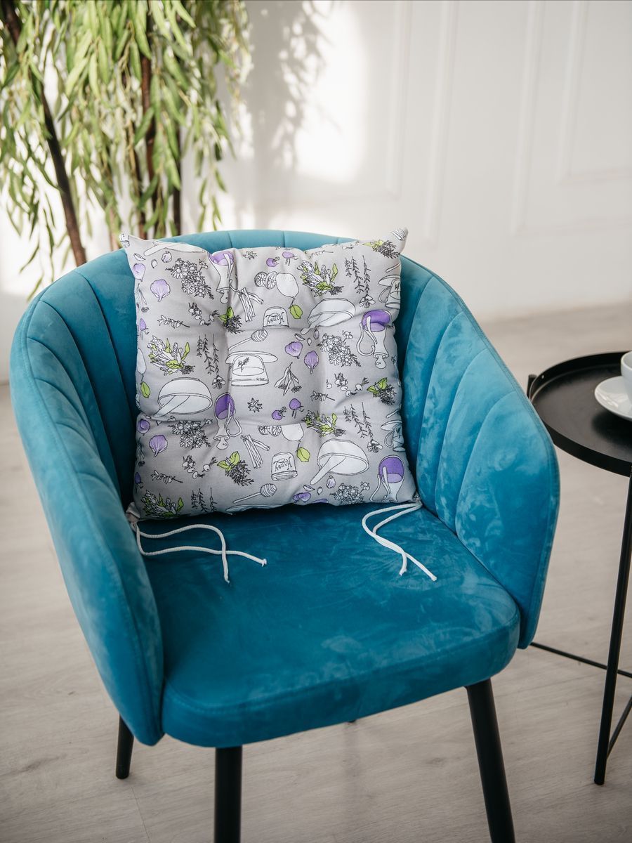 снимок Подушка "КУХОННАЯ" на стул 35х35 от магазина BIO-TEXTILES ОПТ